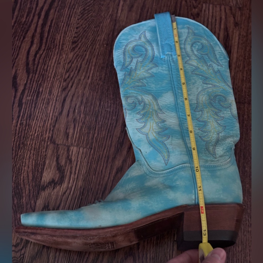Turquoise Leather 1883 Lucchese Western Boots - Picture 11 of 11